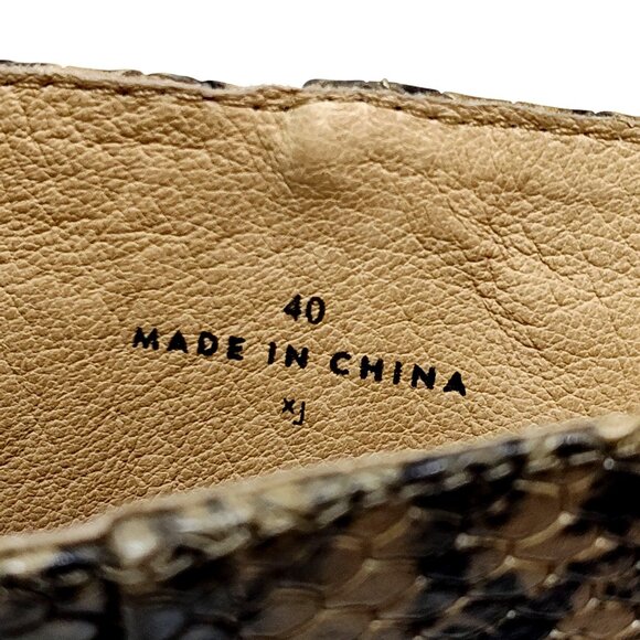 Joie Vero Cuoio Ramet Leather Python Ankle Boots Womens EUR 40 US 9.5 Block Heel - Picture 10 of 12